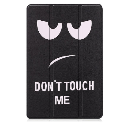 For Lenovo Tab M10 3rd Gen Custer Painted 3-Fold Holder Smart Leather Tablet Case(Big Eye Me) - Lenovo by buy2fix | Online Shopping UK | buy2fix