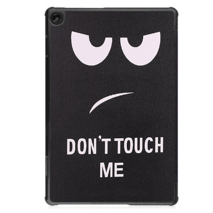 For Lenovo Tab M10 3rd Gen Custer Painted 3-Fold Holder Smart Leather Tablet Case(Big Eye Me) - Lenovo by buy2fix | Online Shopping UK | buy2fix