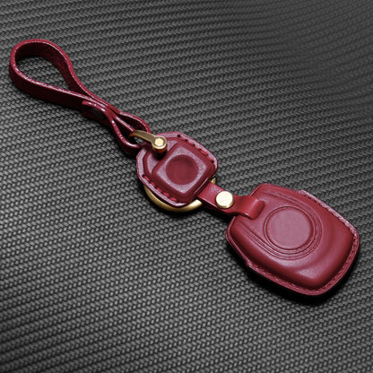 HP-A009 Motorcycle Cowhide Leather Induction Key Protective Cover for Harley Sportster S(Red) - Bags & Luggages by buy2fix | Online Shopping UK | buy2fix