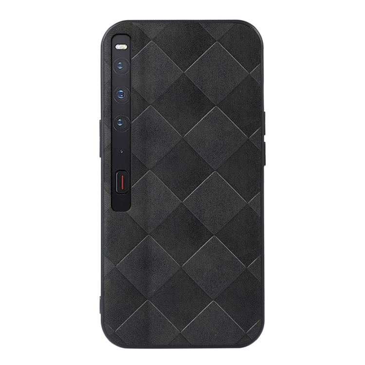 For Huawei Mate Xs 2 Weave Plaid PU Phone Case(Black) - Huawei Cases by buy2fix | Online Shopping UK | buy2fix