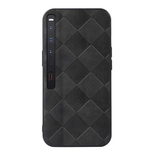 For Huawei Mate Xs 2 Weave Plaid PU Phone Case(Black) - Huawei Cases by buy2fix | Online Shopping UK | buy2fix