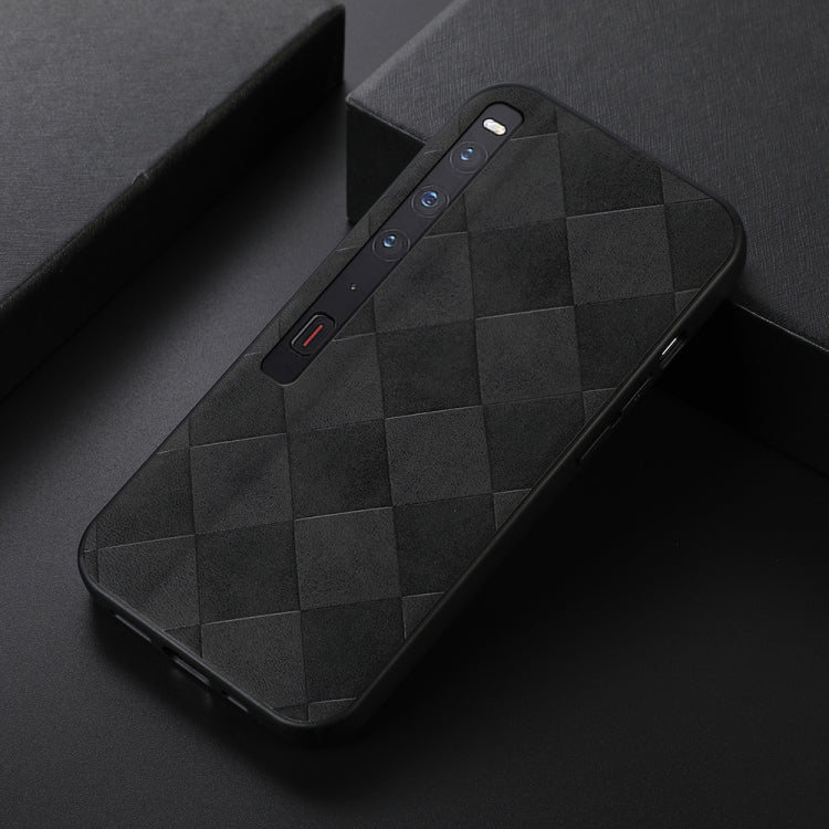 For Huawei Mate Xs 2 Weave Plaid PU Phone Case(Black) - Huawei Cases by buy2fix | Online Shopping UK | buy2fix