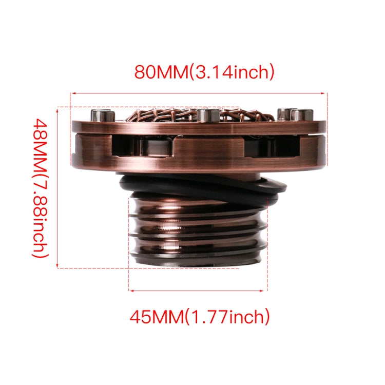 HP-Q088 Retro Motorcycle Modified Fuel Tank Cap for Harley XL883 / X48(Red Bronze) - Replacement Parts by buy2fix | Online Shopping UK | buy2fix