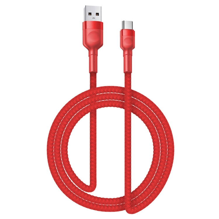 USB-C / Type-C 5A Beauty Tattoo USB Charging Cable,Cable Length: 1m(Red) by buy2fix