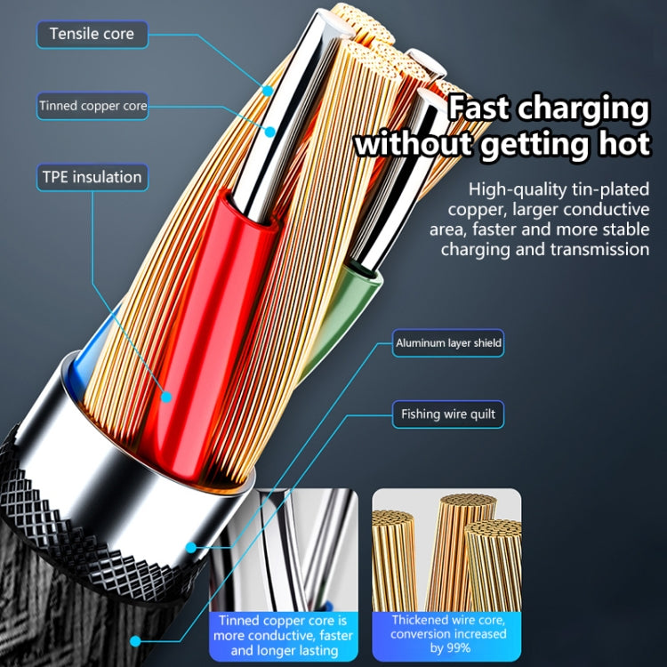 Micro USB 5A Beauty Tattoo USB Charging Cable,Cable Length: 1m(White) by buy2fix