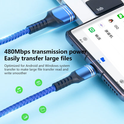 Micro USB 6A Woven Style USB Charging Cable, Cable Length: 1m(Blue) by buy2fix