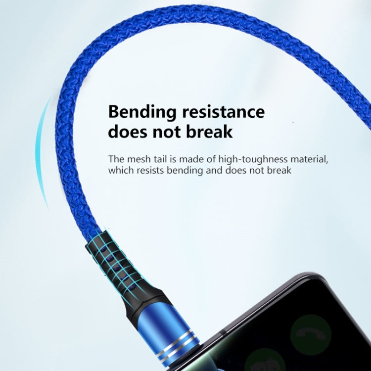 Micro USB 6A Woven Style USB Charging Cable, Cable Length: 1m(Blue) by buy2fix