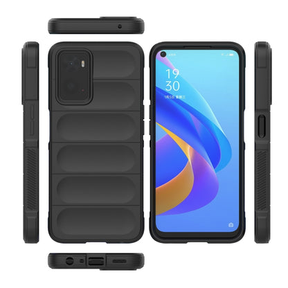 For OPPO A36 4G/A76 4G/Realme 9i Magic Shield TPU + Flannel Phone Case(Wine Red) - OPPO Cases by buy2fix | Online Shopping UK | buy2fix