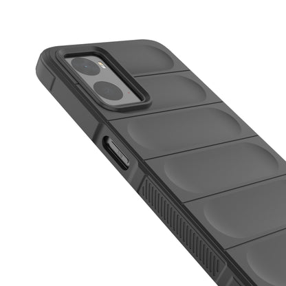 For OPPO A36 4G/A76 4G/Realme 9i Magic Shield TPU + Flannel Phone Case(Wine Red) - OPPO Cases by buy2fix | Online Shopping UK | buy2fix