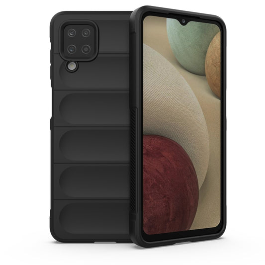 For Samsung Galaxy A12 4G/A12 5G Magic Shield TPU + Flannel Phone Case(Black) - Galaxy Phone Cases by buy2fix | Online Shopping UK | buy2fix