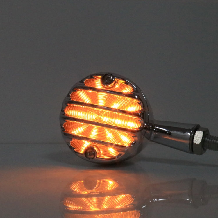 HP-Z056 1 Pair Retro Motorcycle Modified LED Turn Signal for Harley(Silver) - Signal Lights by buy2fix | Online Shopping UK | buy2fix
