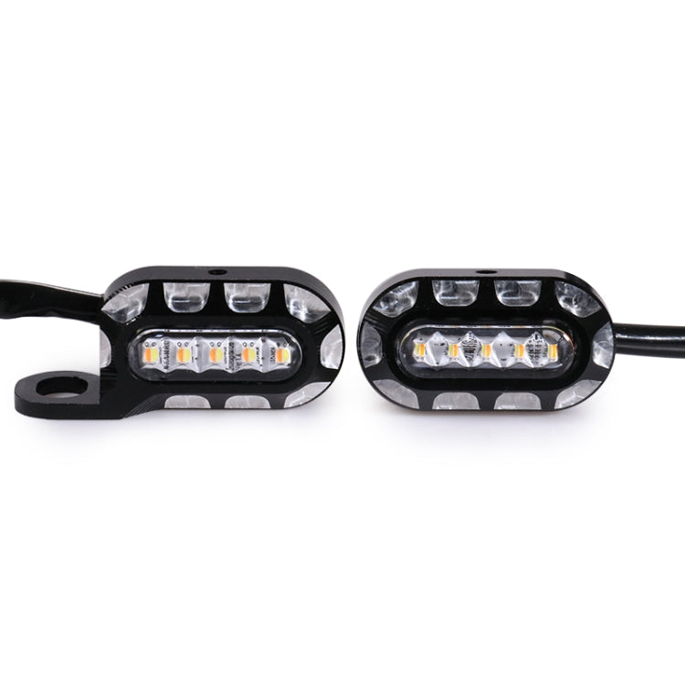 HP-Z058 Motorcycle Modified Rearview Mirror LED Turn Signal Light for Harley Sportsters XL 883 / 1200(Black White) - Turn Signal by buy2fix | Online Shopping UK | buy2fix