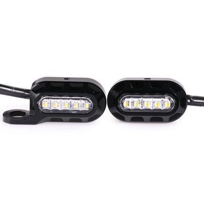 HP-Z058 Motorcycle Modified Rearview Mirror LED Turn Signal Light for Harley Sportsters XL 883 / 1200(Black) - Turn Signal by buy2fix | Online Shopping UK | buy2fix