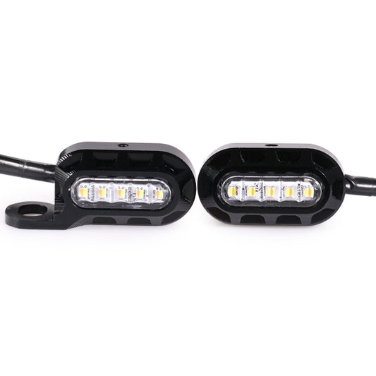 HP-Z058 Motorcycle Modified Rearview Mirror LED Turn Signal Light for Harley Sportsters XL 883 / 1200(Black) - Turn Signal by buy2fix | Online Shopping UK | buy2fix