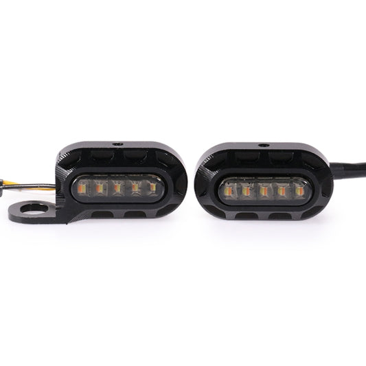 HP-Z058 Motorcycle Modified Rearview Mirror LED Turn Signal Light for Harley Sportsters XL 883 / 1200(Electroplating Black) - Turn Signal by buy2fix | Online Shopping UK | buy2fix