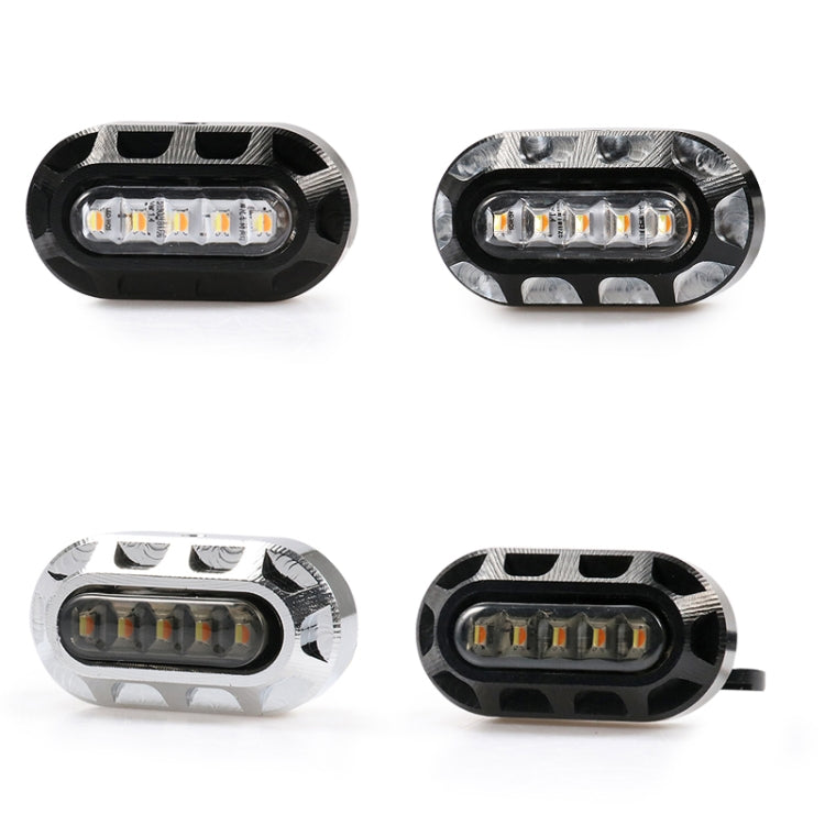 HP-Z058 Motorcycle Modified Rearview Mirror LED Turn Signal Light for Harley Sportsters XL 883 / 1200(Electroplating Black) - Turn Signal by buy2fix | Online Shopping UK | buy2fix