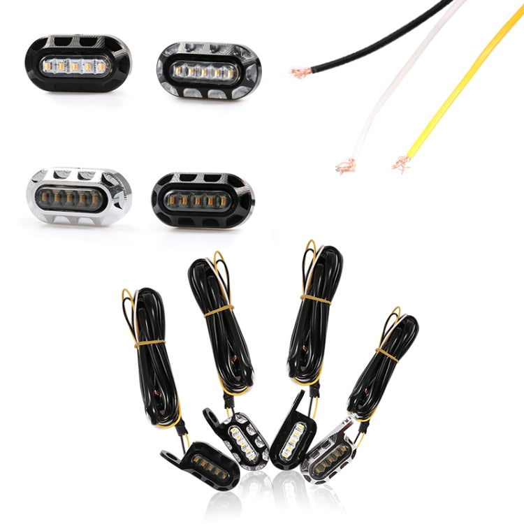 HP-Z058 Motorcycle Modified Rearview Mirror LED Turn Signal Light for Harley Sportsters XL 883 / 1200(Black) - Turn Signal by buy2fix | Online Shopping UK | buy2fix