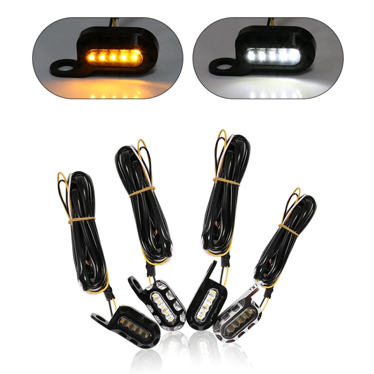 HP-Z058 Motorcycle Modified Rearview Mirror LED Turn Signal Light for Harley Sportsters XL 883 / 1200(Black) - Turn Signal by buy2fix | Online Shopping UK | buy2fix