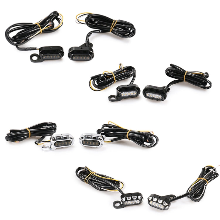 HP-Z058 Motorcycle Modified Rearview Mirror LED Turn Signal Light for Harley Sportsters XL 883 / 1200(Electroplating Black) - Turn Signal by buy2fix | Online Shopping UK | buy2fix