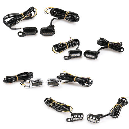HP-Z058 Motorcycle Modified Rearview Mirror LED Turn Signal Light for Harley Sportsters XL 883 / 1200(Black) - Turn Signal by buy2fix | Online Shopping UK | buy2fix
