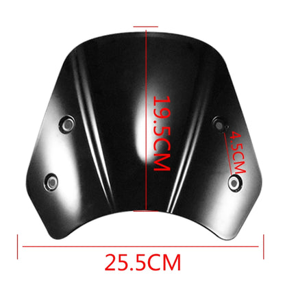 HP-DF016-B Motorcycle Front Windshield for Benelli Leoncino Trail 250(Black) by buy2fix