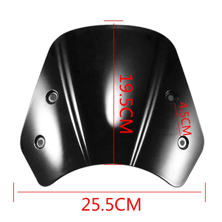 HP-DF016-B Motorcycle Front Windshield for Benelli Leoncino Trail 250(Transparent) by buy2fix