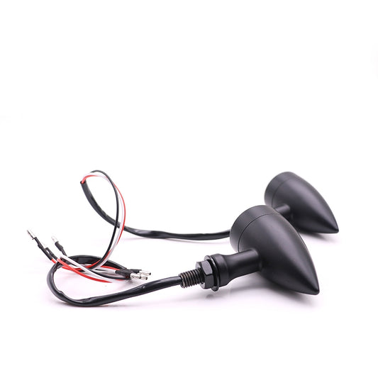 Z008 1 Pair 12V Modified Universal Motorcycle LED Turn Signal, Light Color:Red Light(Black) - Turn Signal by buy2fix | Online Shopping UK | buy2fix
