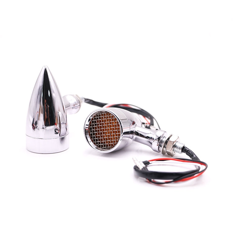 Z008 1 Pair 12V Modified Universal Motorcycle LED Turn Signal, Light Color:Red Light(Electroplating) - Turn Signal by buy2fix | Online Shopping UK | buy2fix