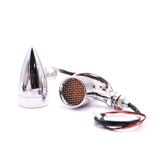 Z008 1 Pair 12V Modified Universal Motorcycle LED Turn Signal, Light Color:Red Light(Electroplating) - Turn Signal by buy2fix | Online Shopping UK | buy2fix