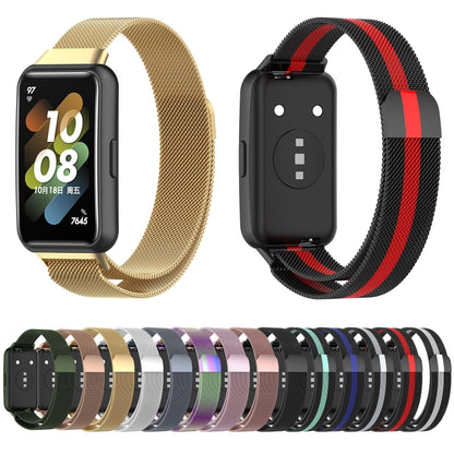 For Huawei Band 7 / 7 NFC Milan Metal Magnetic Watch Band(Black) by buy2fix
