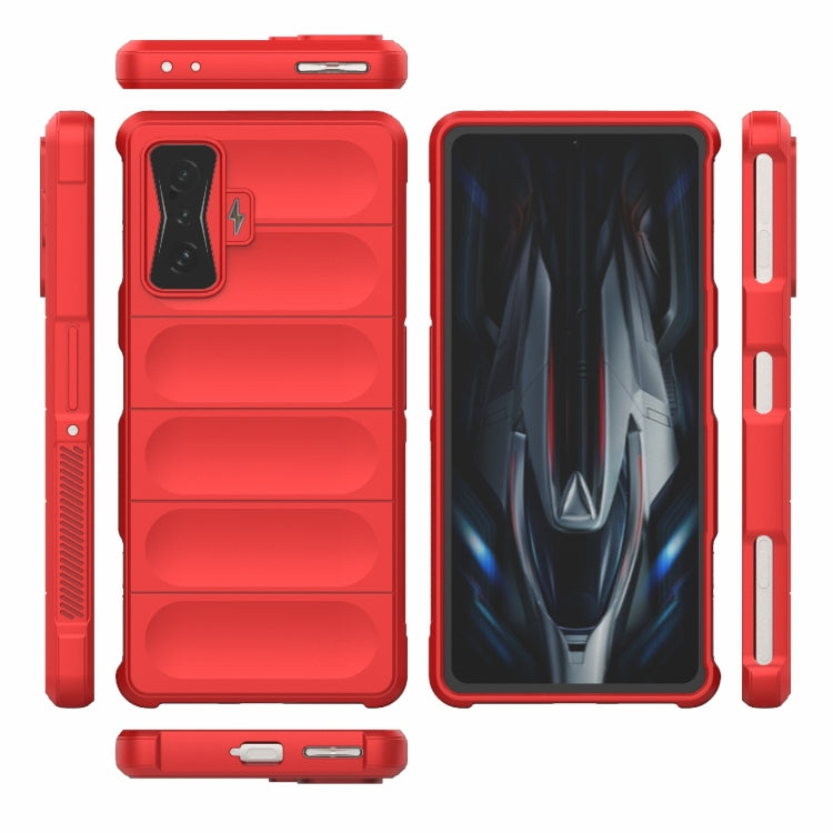 For Xiaomi Redmi K50 Gaming Magic Shield TPU + Flannel Phone Case(Black) - Xiaomi Cases by buy2fix | Online Shopping UK | buy2fix
