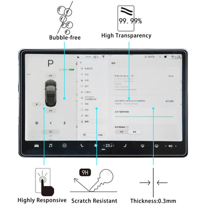 2 PCS Car Navigator Protective Film Tempered Glass Film For Tesla 15.6 - Accessories & Parts by buy2fix | Online Shopping UK | buy2fix