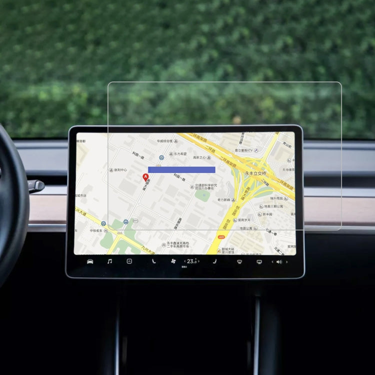 2 PCS Car Navigator Protective Film Tempered Glass Film For Tesla 15.6 - Accessories & Parts by buy2fix | Online Shopping UK | buy2fix