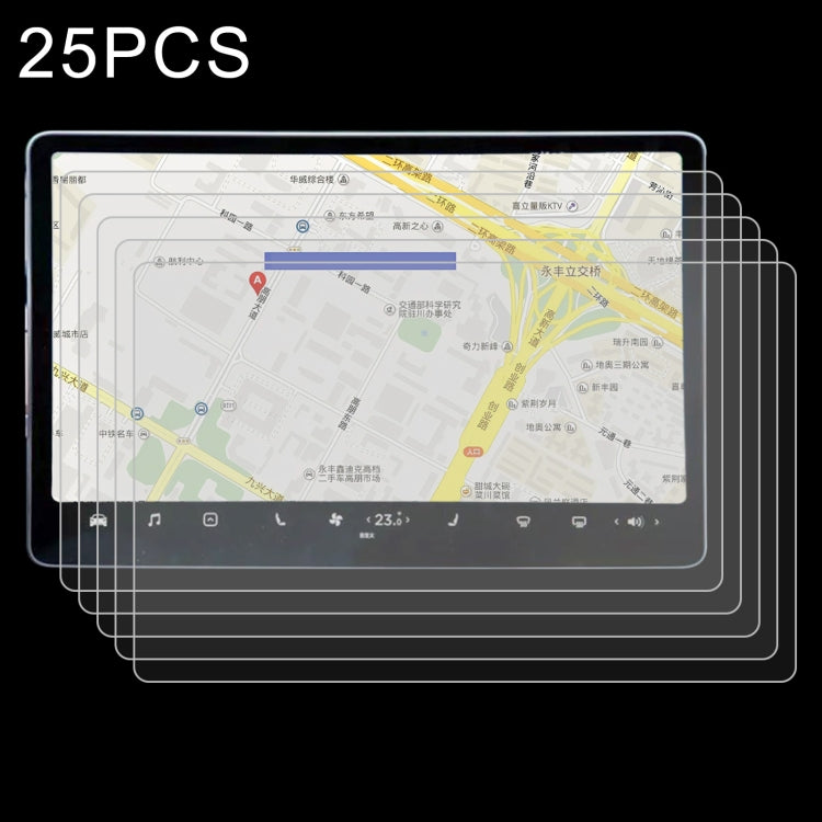 25 PCS Car Navigator Protective Film Tempered Glass Film For Tesla 15.6 by buy2fix