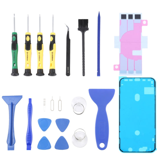 JIAFA JF-8182 adhésif de batterie 21 en 1 + adhésif étanche pour cadre LCD + ensemble d'outils de réparation pour iPhone 11