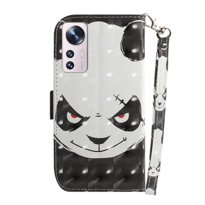 For Xiaomi 12 / 12X 3D Colored Horizontal Flip Leather Phone Case(Angry Bear) by buy2fix