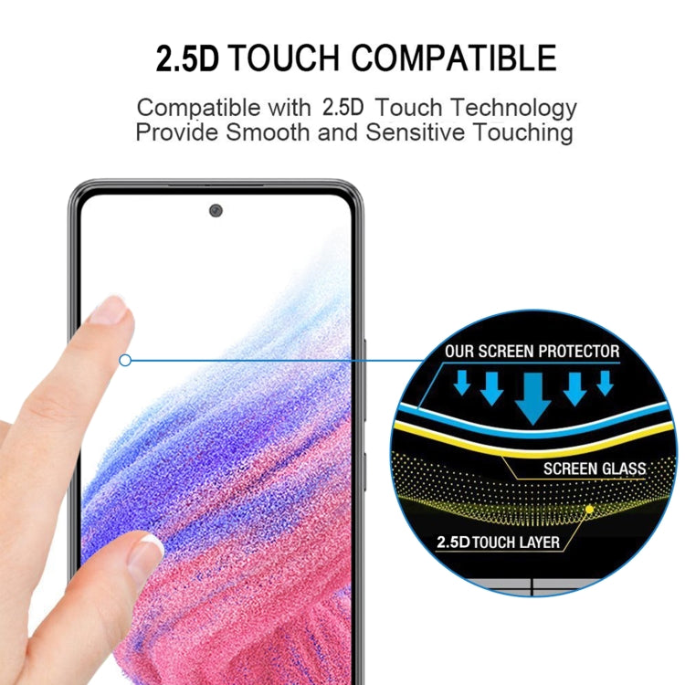 25 PCS Full Glue Cover Screen Protector Tempered Glass Film For Samsung Galaxy A53 5G - Galaxy Tempered Glass by buy2fix | Online Shopping UK | buy2fix