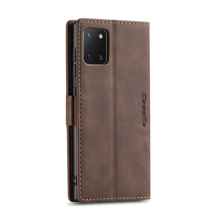 For Galaxy A81 / Note 10 Lite CaseMe Multifunctional Horizontal Flip Leather Case, with Card Slot & Holder & Wallet(Coffee) by CaseMe