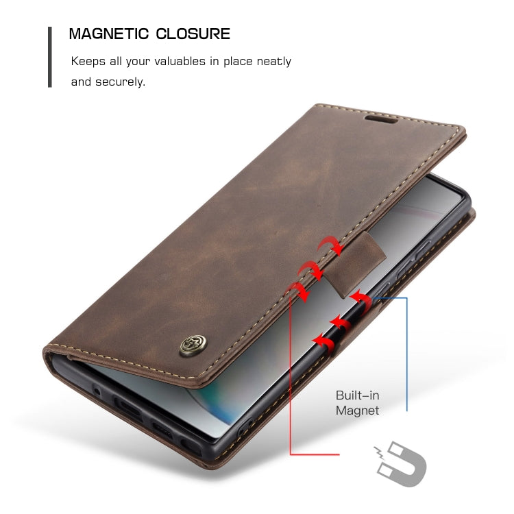 For Galaxy A81 / Note 10 Lite CaseMe Multifunctional Horizontal Flip Leather Case, with Card Slot & Holder & Wallet(Coffee) by CaseMe