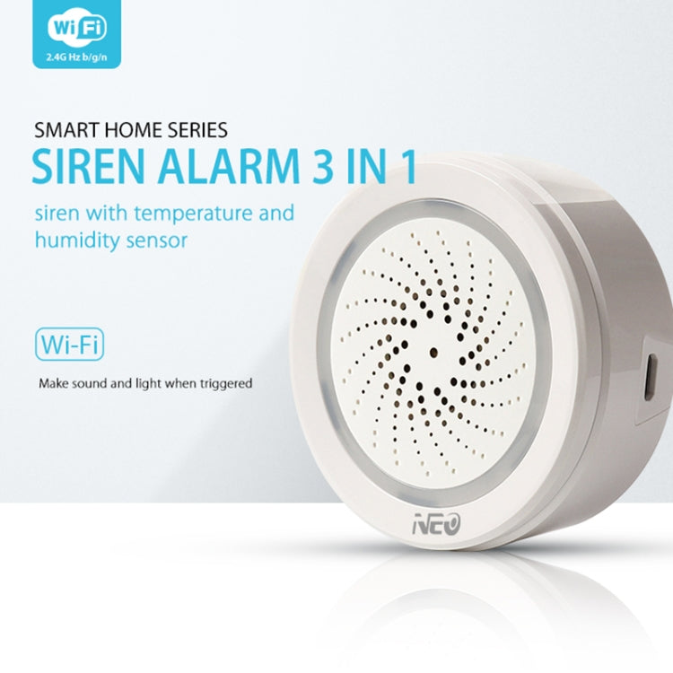 NEO NAS-AB02WT WiFi USB Siren Alarm with Temperature & Humidity Sensor - Others Alarm by NEO | Online Shopping UK | buy2fix