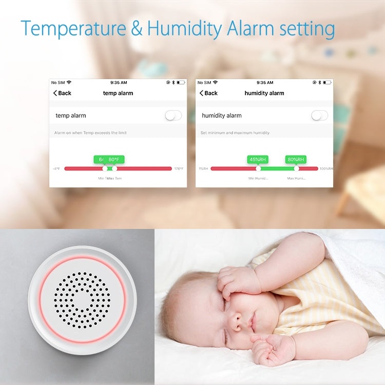 NEO NAS-AB03WT WiFi USB Siren Alarm with Temperature & Humidity Sensor - Others Alarm by NEO | Online Shopping UK | buy2fix