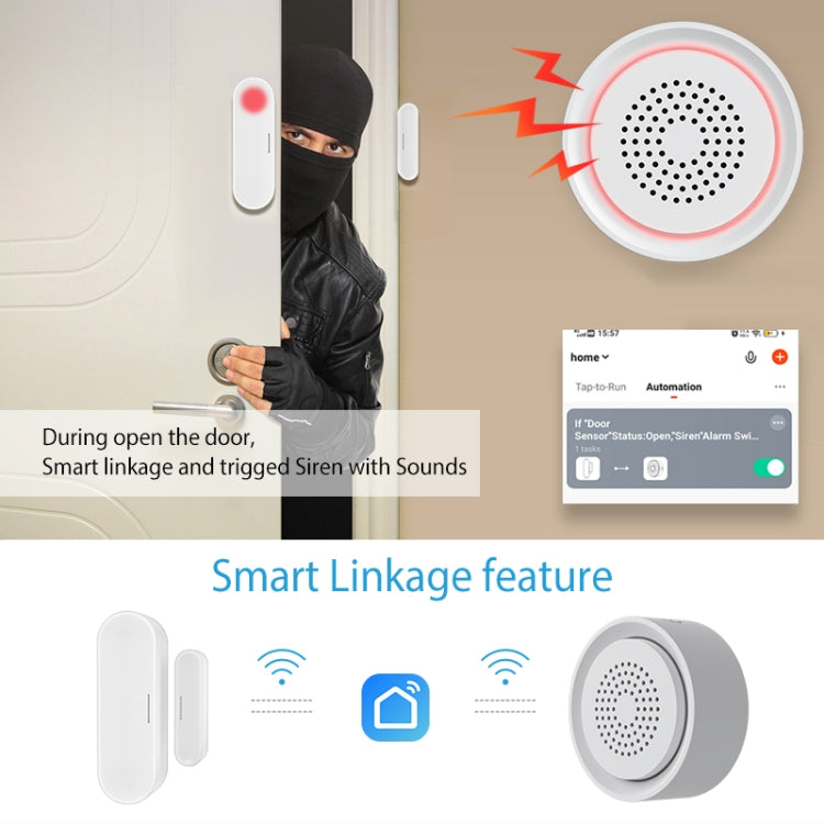 NEO NAS-AB03WT WiFi USB Siren Alarm with Temperature & Humidity Sensor - Others Alarm by NEO | Online Shopping UK | buy2fix