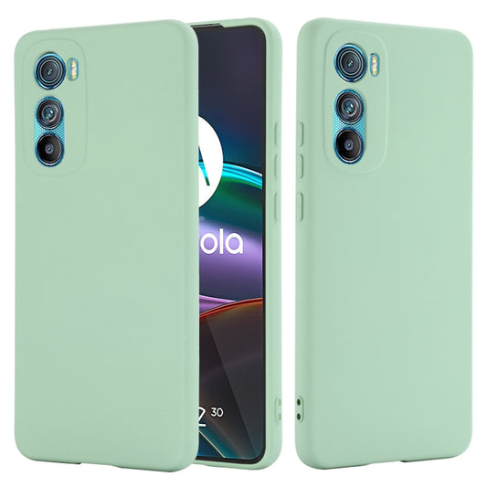 For Motorola Edge 30 Pure Color Liquid Silicone Shockproof Phone Case(Green) - Motorola Cases by buy2fix | Online Shopping UK | buy2fix