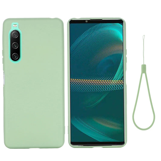 For Sony Xperia 10 IV Pure Color Liquid Silicone Shockproof Phone Case(Green) by buy2fix