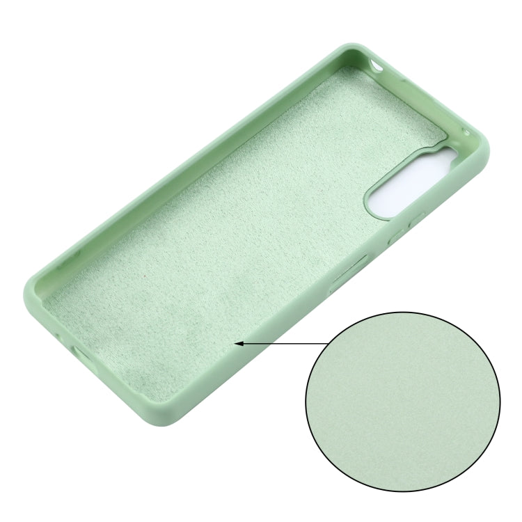 For Sony Xperia 10 IV Pure Color Liquid Silicone Shockproof Phone Case(Green) by buy2fix
