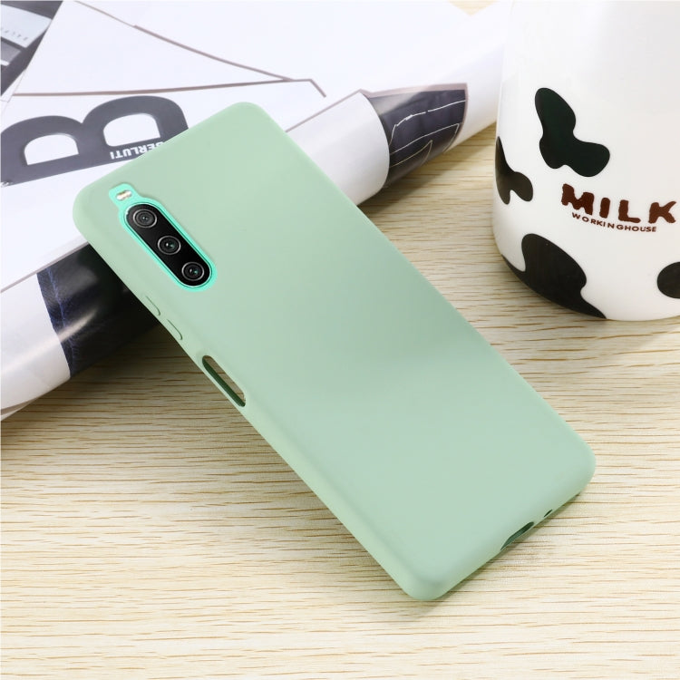For Sony Xperia 10 IV Pure Color Liquid Silicone Shockproof Phone Case(Green) by buy2fix
