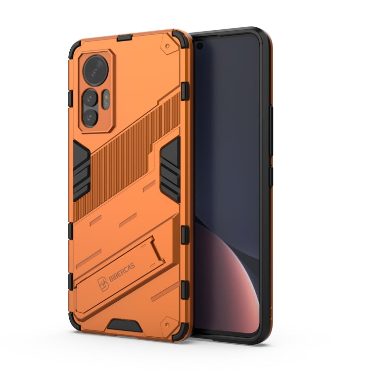For Xiaomi 12 Lite Punk Armor PC + TPU Phone Case with Holder(Orange) - Xiaomi Cases by buy2fix | Online Shopping UK | buy2fix