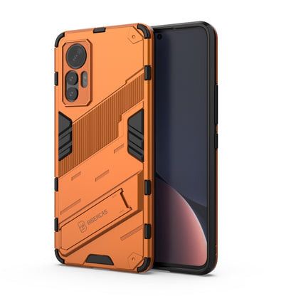For Xiaomi 12 Lite Punk Armor PC + TPU Phone Case with Holder(Orange) - Xiaomi Cases by buy2fix | Online Shopping UK | buy2fix