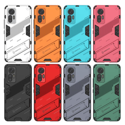 For Xiaomi 12 Lite Punk Armor PC + TPU Phone Case with Holder(Orange) - Xiaomi Cases by buy2fix | Online Shopping UK | buy2fix