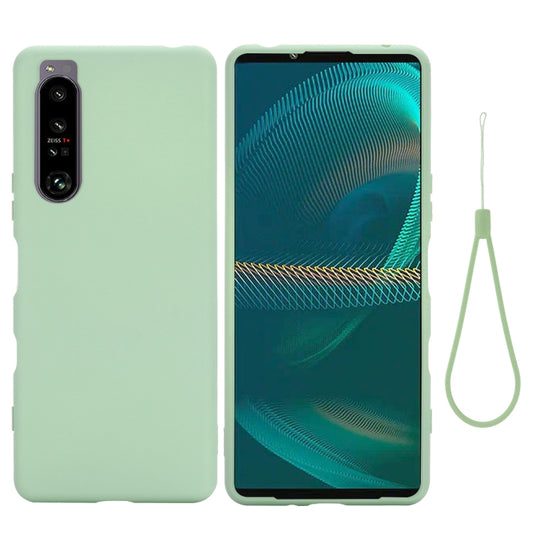 For Sony Xperia 1 IV Pure Color Liquid Silicone Shockproof Phone Case(Green) - Sony Cases by buy2fix | Online Shopping UK | buy2fix
